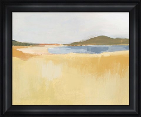 Framed Ochre Seaside I Print