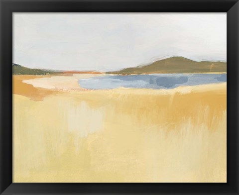 Framed Ochre Seaside I Print