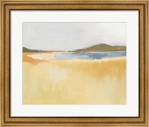 Framed Ochre Seaside I Print