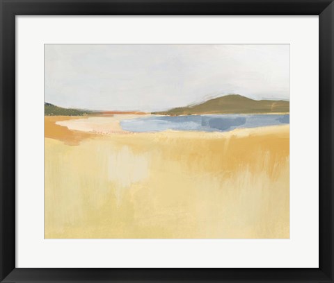 Framed Ochre Seaside I Print