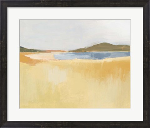 Framed Ochre Seaside I Print