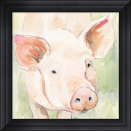Framed Sunny the Pig II Print