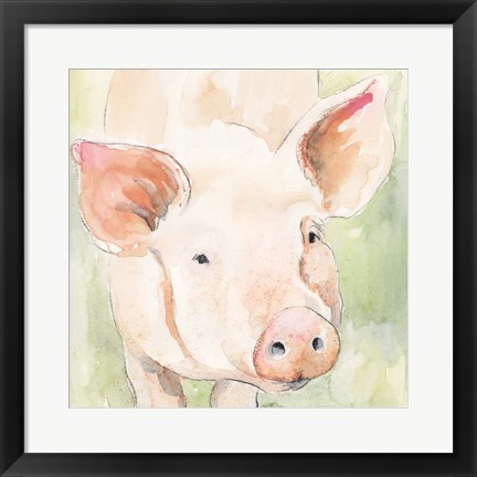 Framed Sunny the Pig II Print