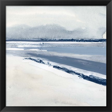 Framed Beach Stripes I Print