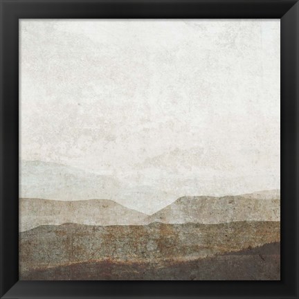 Framed Burnished Mountains II Print