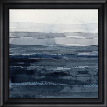 Framed Rising Blue I Print