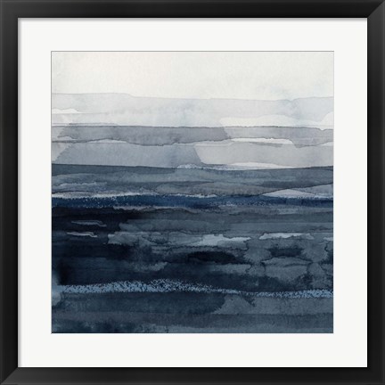 Framed Rising Blue I Print