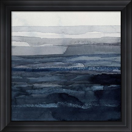 Framed Rising Blue II Print