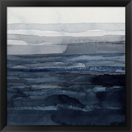 Framed Rising Blue II Print