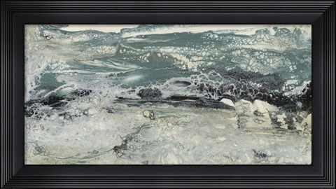 Framed Teal Seascape I Print