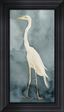 Framed Simple Egret I Print
