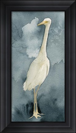 Framed Simple Egret II Print