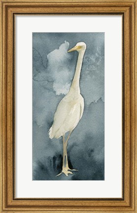 Framed Simple Egret II Print