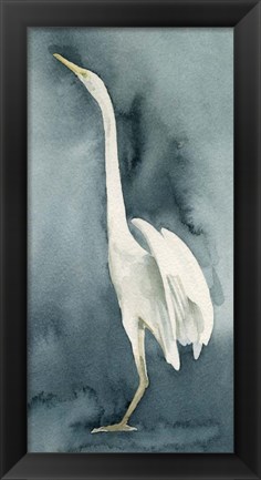 Framed Simple Egret IV Print