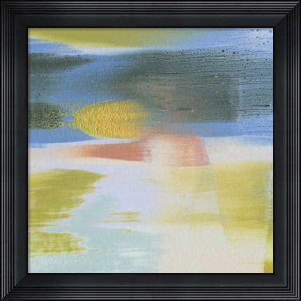 Framed Rainbow Scrape I Print