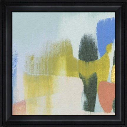 Framed Rainbow Scrape III Print