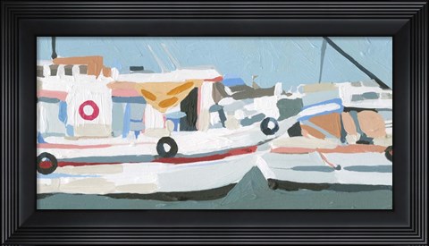 Framed Bright Boats II Print