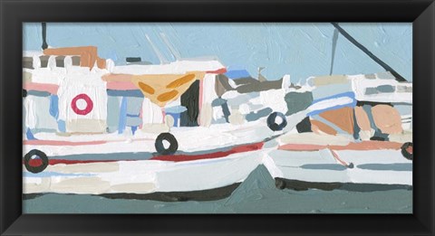 Framed Bright Boats II Print