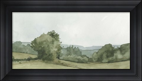 Framed Vintage Landscape Sketch I Print