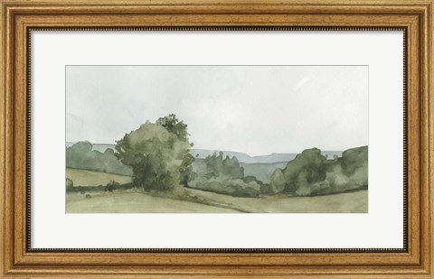 Framed Vintage Landscape Sketch I Print
