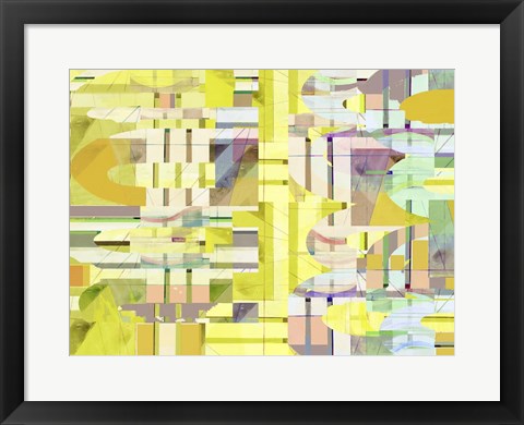 Framed Yellow Curves II Print