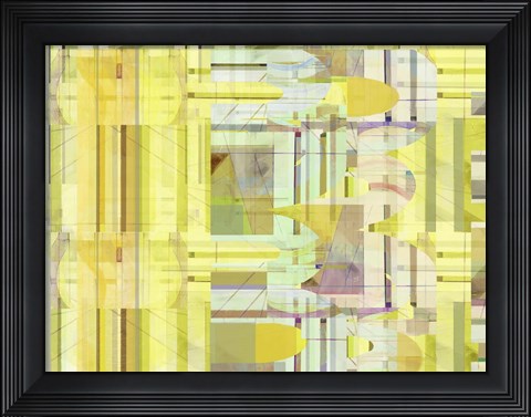 Framed Yellow Curves IV Print