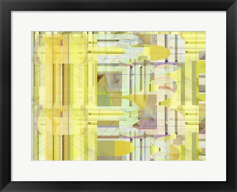 Framed Yellow Curves IV Print