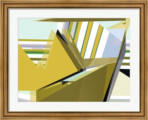 Framed Yellow Mountains I Print