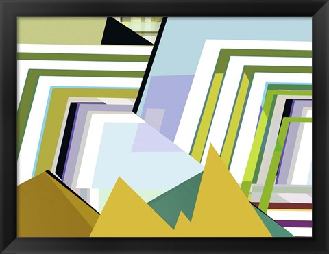 Framed Yellow Mountains II Print