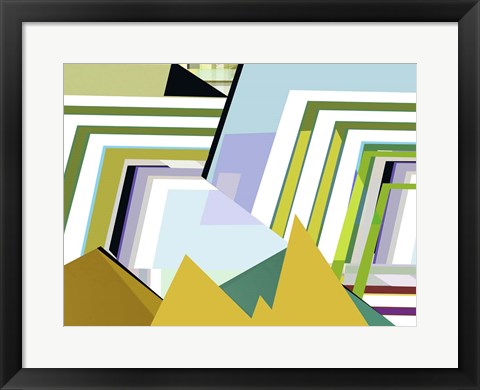 Framed Yellow Mountains II Print