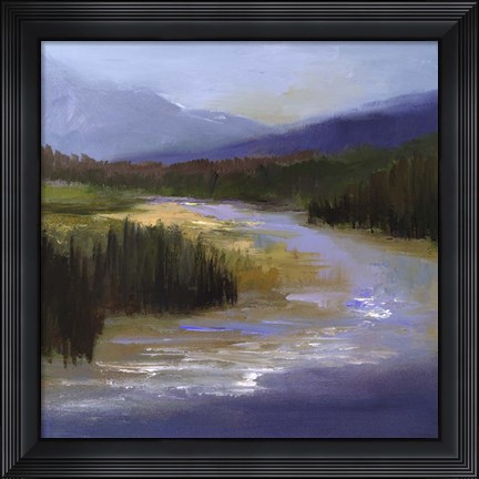 Framed Mountain River II Print