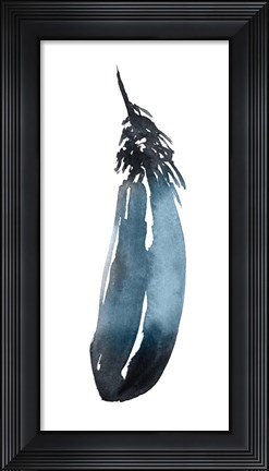 Framed Saturated Feather I Print