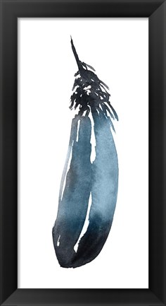 Framed Saturated Feather I Print