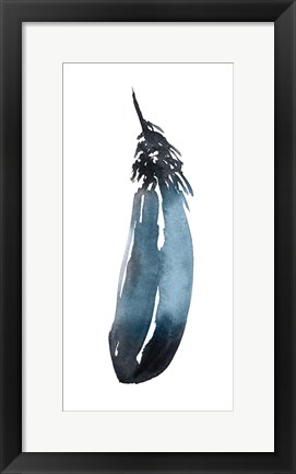 Framed Saturated Feather I Print