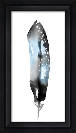 Framed Saturated Feather II Print