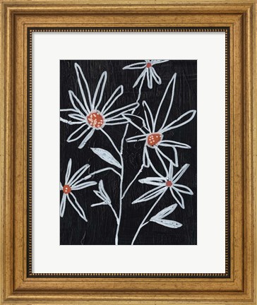 Framed Flower Doodle I Print