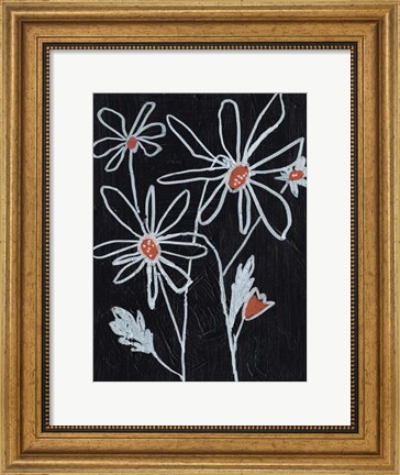 Framed Flower Doodle II Print