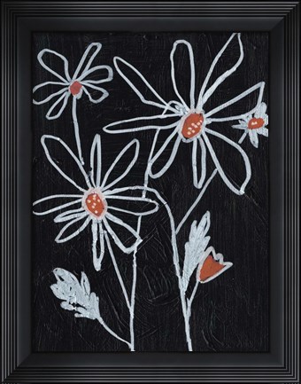 Framed Flower Doodle II Print