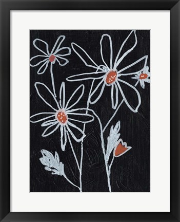 Framed Flower Doodle II Print