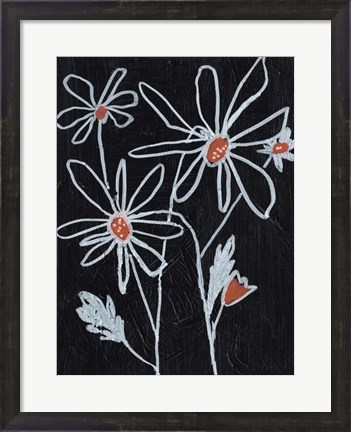 Framed Flower Doodle II Print