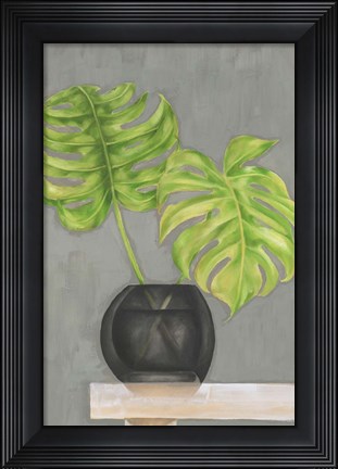 Framed Frond in Vase I Print
