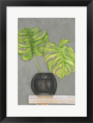 Framed Frond in Vase I Print