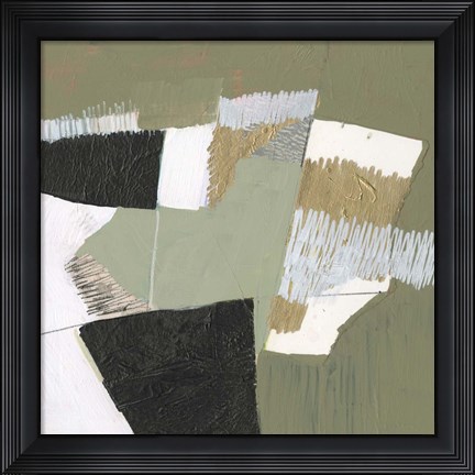 Framed Olive Black &amp; Gold I Print