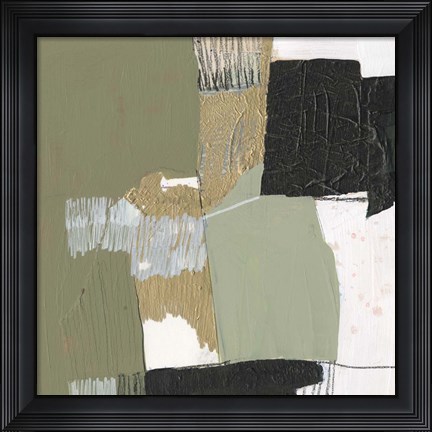 Framed Olive Black &amp; Gold II Print