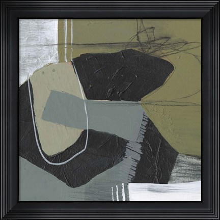 Framed Puzzle in Neutrals II Print