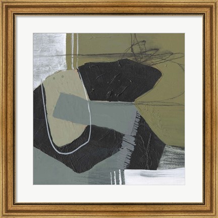 Framed Puzzle in Neutrals II Print