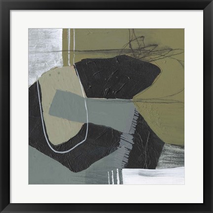 Framed Puzzle in Neutrals II Print