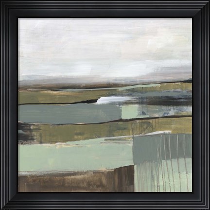 Framed Neutral Horizon Grid II Print