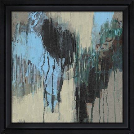 Framed Ocean Blue Abstract II Print
