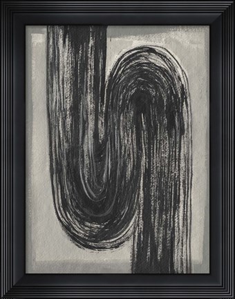 Framed Grey Linear Path II Print